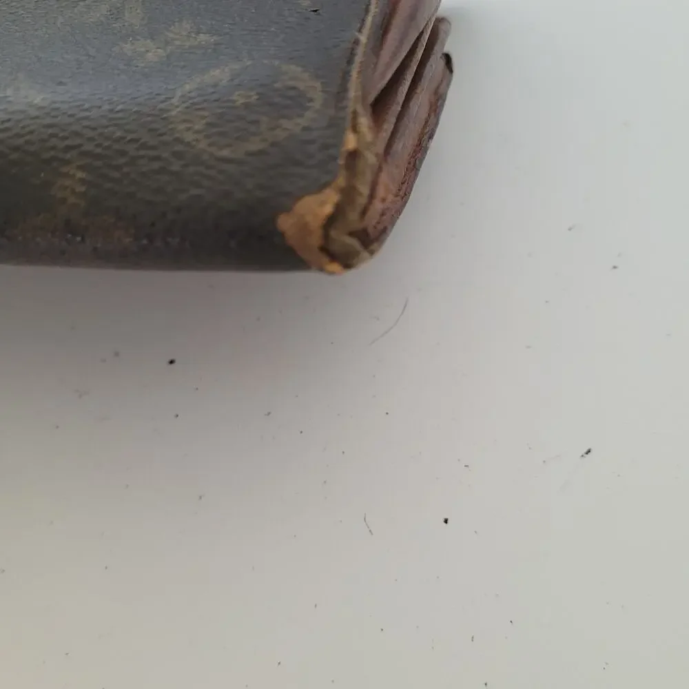 Authentic‎ LOUIS VUITTON LV Vintage Monogram Sarah Wallet Envelope Leather Large